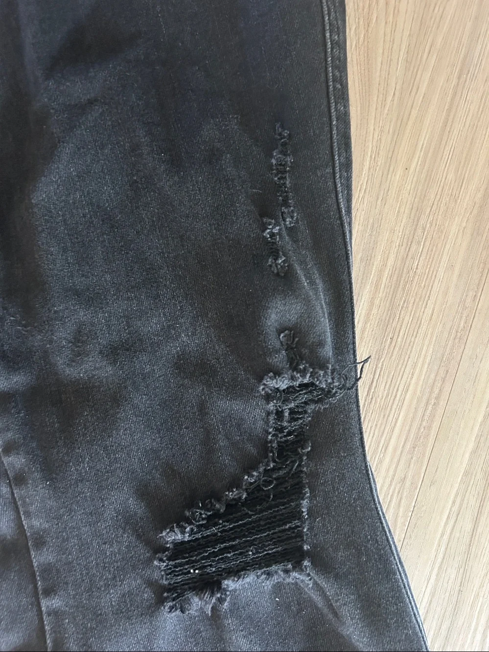 Judy Blue Distressed Flare Jeans 14W Black Stretch Denim Classic Casual